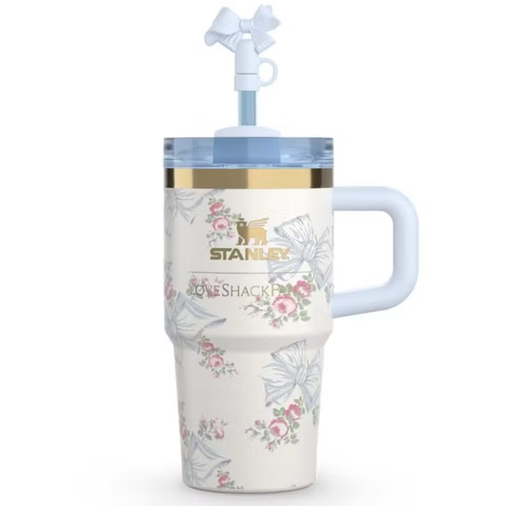 Stanley x LoveShackFancy NIB Quencher Tumbler 20 oz Rosa Beaux Blue Rare New